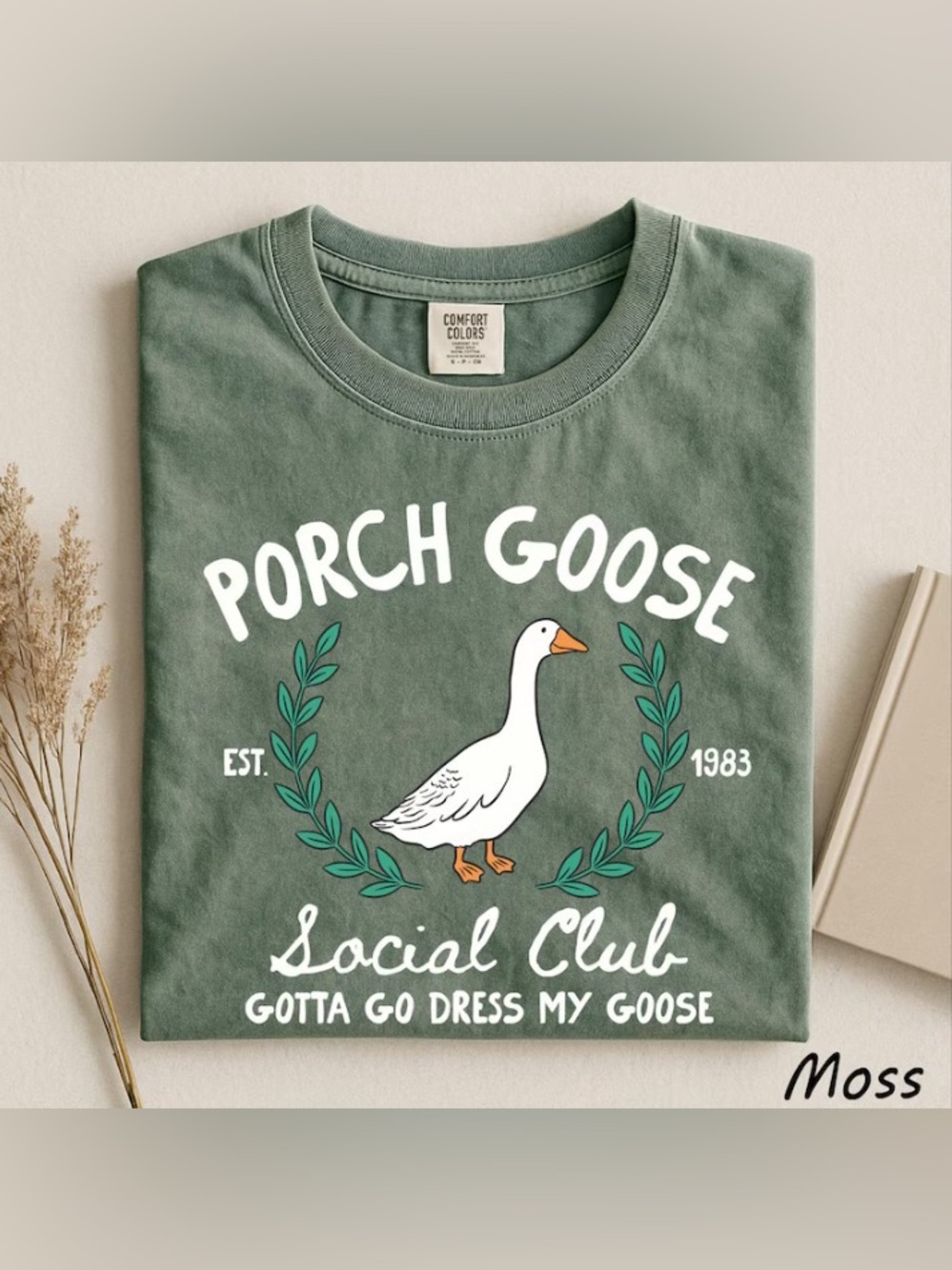 Comfort Colors Porch Goose Tee, Porch Goose Social Club Est 1983 Tshirt